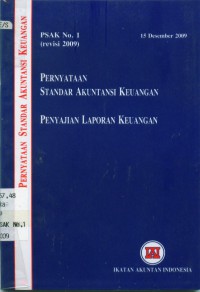 Pernyataan akuntansi keuangan (PSAK No.1) : Penyajian Laporan Keuangan