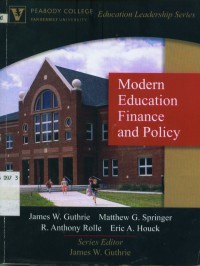Modern education finance and policy