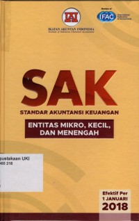 Standar Akuntansi Keuangan (SAK) : Entitas Mikro, Kecil, dan Menengah