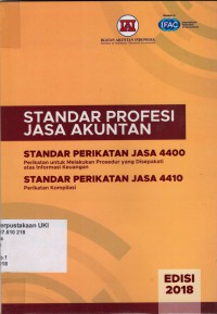 Standar profesi jasa akuntan : Standar perikatan jasa 4400: perikatan untuk melakukan prosedur yang disepakati atas informasi keuangan 
standar perikatan jasa 4410: perikatan kompilasi