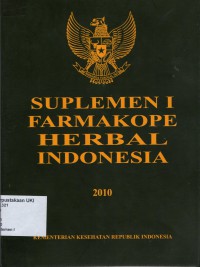 Farmakope Herbal Indonesia : Suplemen I