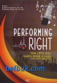 Performing right hak cipta atas karya musik dan lagu serta aspek hukumnya