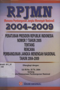 Rencana pembangunan jangka menengah Nasional tahun 2004-2009