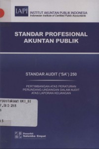 Standar profesional akuntan publik: standar audit (SA) 250