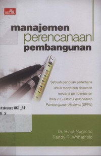 Manajemen perencanaan pembangunan