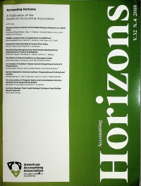 Image of Accounting Horizons, December 2018