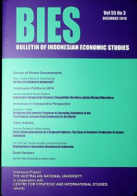 Bulletin of Indonesian Economic Studies (BIES) December 2019