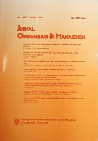 Jurnal Organisasi & Manajemen, Maret 2018