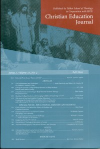 Christian Education Journal Series 3, Volume 13, No.2