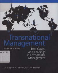 Transnational management: text, cases, and readnings in cross-border management