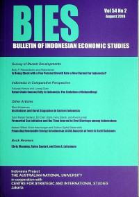 Bulletin of Indonesian Economic Studies (BIES) August 2018