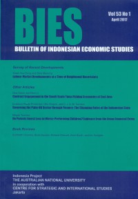 Bulletin of Indonesian Economic Studies (BIES) April 2017