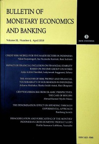 Bulletin Of Monetary Economics And Banking, April 2018
