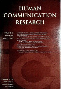Human Communication Research : An Official Journal of the International Communication Association January 2019