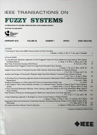 IEEE Transactions On Fuzzy Systems, February 2018