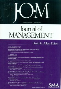 Journal of Management (JOM), February 2018