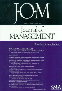 Journal of Management (JOM), March 2018