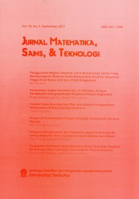 Jurnal Matematika, Sains, & Teknologi, September 2017