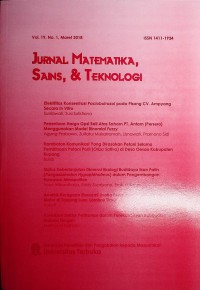 Jurnal Matematika, Sains, & Teknologi, Maret 2018