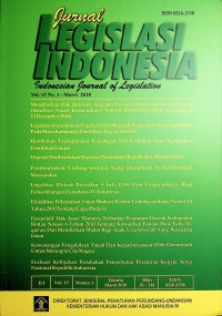 Jurnal Legislasi Indonesia, Maret 2018