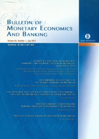 Bulletin of Monetary Economics and Banking, Juli 2017