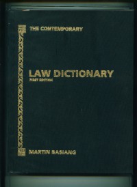 The contemporary law dictionary (kamus hukum kontemporer)