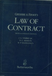 Image of Cheshire and fifoots law of contract