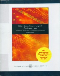 Image of Business law : the ethical, global and E-Commerce environment