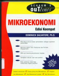 Image of [Schaums outlines microeconomics. Bahasa Indonesia] Schaums Outlines Mikroekonomi