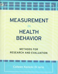Image of Measurement in health behavior : methods for research and evalution