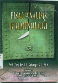 Image of Pisau analisis kriminologi