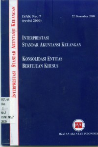 Interprestasi standar keuangan (ISAK No.7): konsolidasi entitas bertujuan khusus