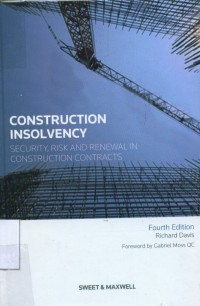 Image of Construction Insolvency: Security, Risk and Renewal In Construction Contracts