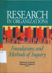 Image of Research In Organizations: Foundations and Methods of Inquiry