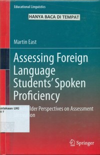 Image of Assessing Foreign Language Students' Spoken Proficiency : stakeholder perspectives on assessment innovation