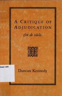 Image of A Critique of  Adjudication (fin de siecle)