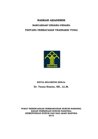 Image of Naskah akademik rancangan undang-undang tentang pembatasan transaksi tunai