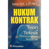 Hukum kontrak: teori dan teknik penyusunan kontrak