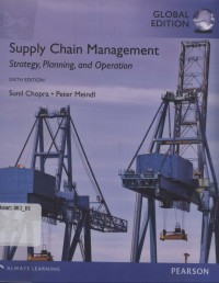 Image of Supply chain management: strategy, planning, and operation