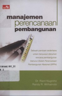 Image of Manajemen perencanaan pembangunan