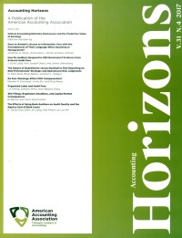 Image of Accounting Horizons, December 2017