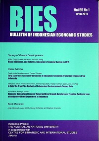 Image of Bulletin of Indonesian Economic Studies (BIES) April 2019