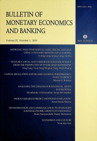 Bulletin Of Monetary Economics And Banking, April 2019