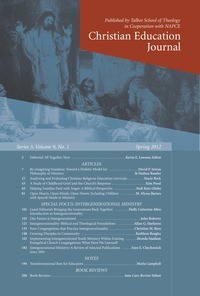 Image of Christian Education Journal Series 3, Volume 13, No.1