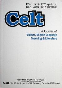 Celt : A journal of Culture, English Language Teaching and Literature; December 2017