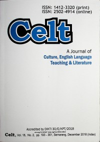 Celt : A journal of Culture, English Language Teaching and Literature; December 2018