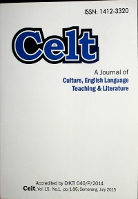 Celt : A journal of Culture, English Language Teaching and Literature ; July 2015