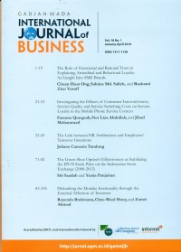 Image of Gadjah Mada International Journal of Business, January-April 2016