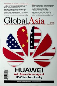 Image of Global Asia (A Journal of the East Asia Foundation) Volume 14, No.3 September 2019