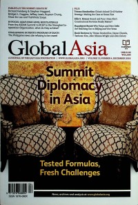 Image of Global Asia (A Journal of the East Asia Foundation) Volume 13, No.4 December 2018